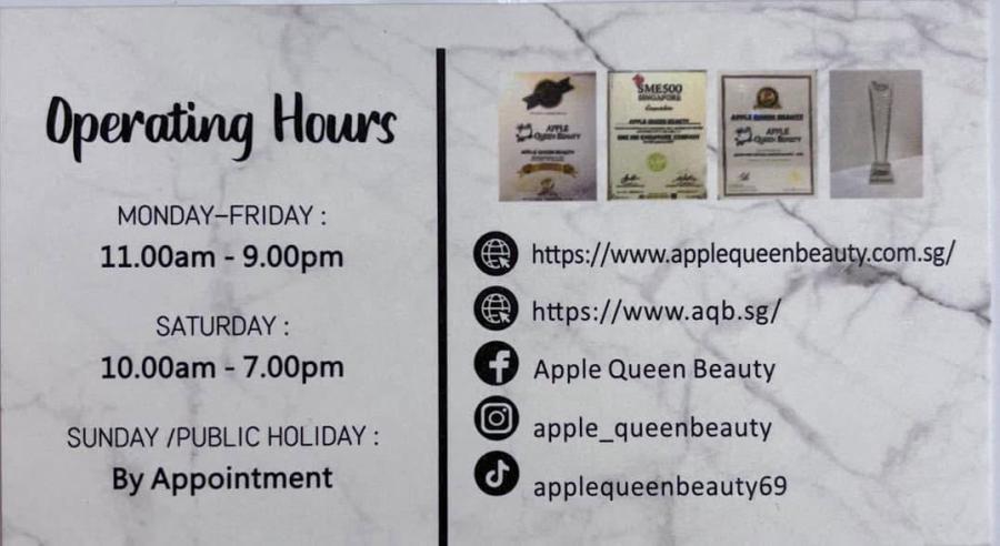 Apple Queen Beauty - Facial Beauty Salon Singapore | Blackhead Extraction | Skin Pigmentation Treatment Singapore
